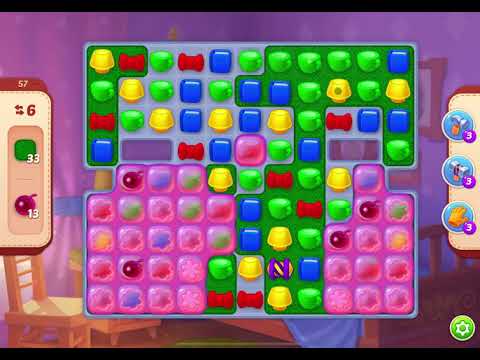 HomeScapes Level 57 no boosters (13 moves)