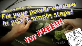 Fix your power window in 3 steps! (*not going up* temporary fix)