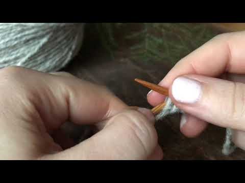 Sticka resåruppläggning - varv 1