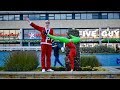 GYMNASTICS IN PUBLIC IN CHRISTMAS COSTUMES