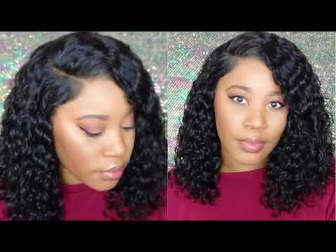 14inch 150% Density BOB Deep Wave Full Lace Wig Peruvian Human Hair Instock