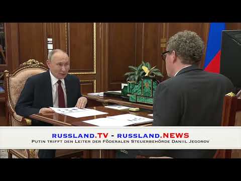 Putin trifft den Leiter der Föderalen Steuerbehörde Daniil Jegorov