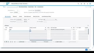 Creating an Inbound Delivery - SAP Fiori App Create Inbound Delivery