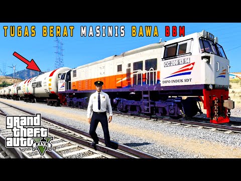 Tugas Masinis Kereta Api Pertamina Penuh Tantangan! GTA 5 Mod Indonesia