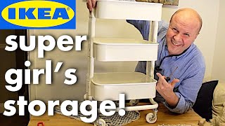 Girl's bedroom storage idea: IKEA Rashult Trolley!