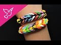 Как сделать браслет из резинок в стиле Хвост дракона Rainbow loom bracelet Dragon's ...