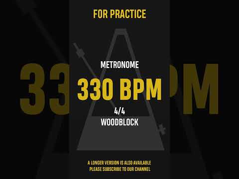 330 BPM 4/4 - Best Metronome (Sound : Wood block) #shorts