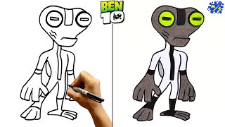 Download lagu Ben 10 Drawing Grey Matter || How to Draw Grey Matter from Ben 10 Classic mp3