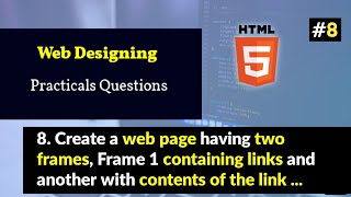 Create a web page having two frames, Frame 1 containing links and another with contents of the link