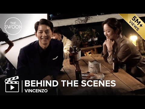 [Behind the Scenes] Song Joong-ki and Jeon Yeo-been huddle up on a cold day | Vincenzo [ENG SUB]