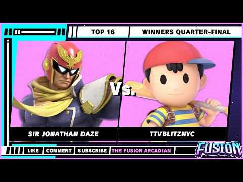 The Fusion Arcadian 12 - Top 16 - Sir Jonathan DAZE (Captain Falcon) VS ttvBlitzNYC (Ness) - SSBU