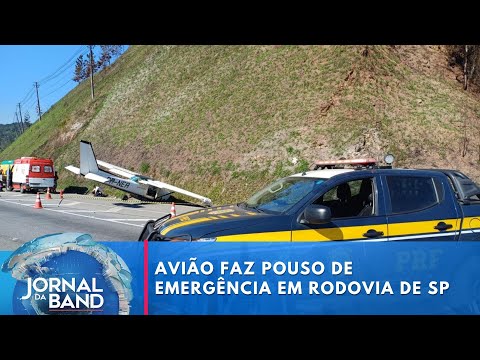 Avião faz pouso de emergência em rodovia de São Paulo | Jornal da Band