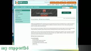 Netbanking in tamil ( IDBI )