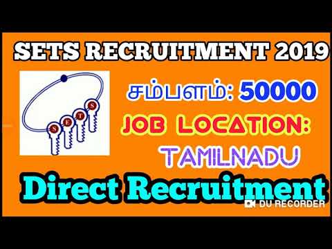 SETS Chennai 2019 Recruitments for Project Associated Video
