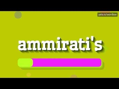AMMIRATI'S - HOW TO PRONOUNCE IT!?