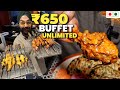 Rs. 650 Buffet | Unlimited Mutton, Chicken, Fish, and Veg Delights!