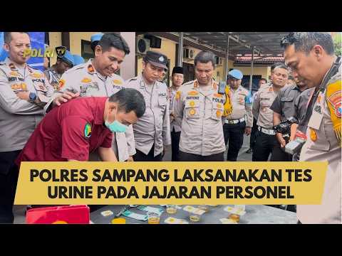 POLRES SAMPANG LAKSANAKAN TES URINE PADA JAJARAN PERSONEL