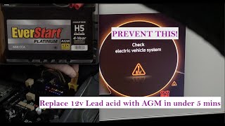 Replace 12v Acid battery in Ioniq5 w AGM in 5 mins