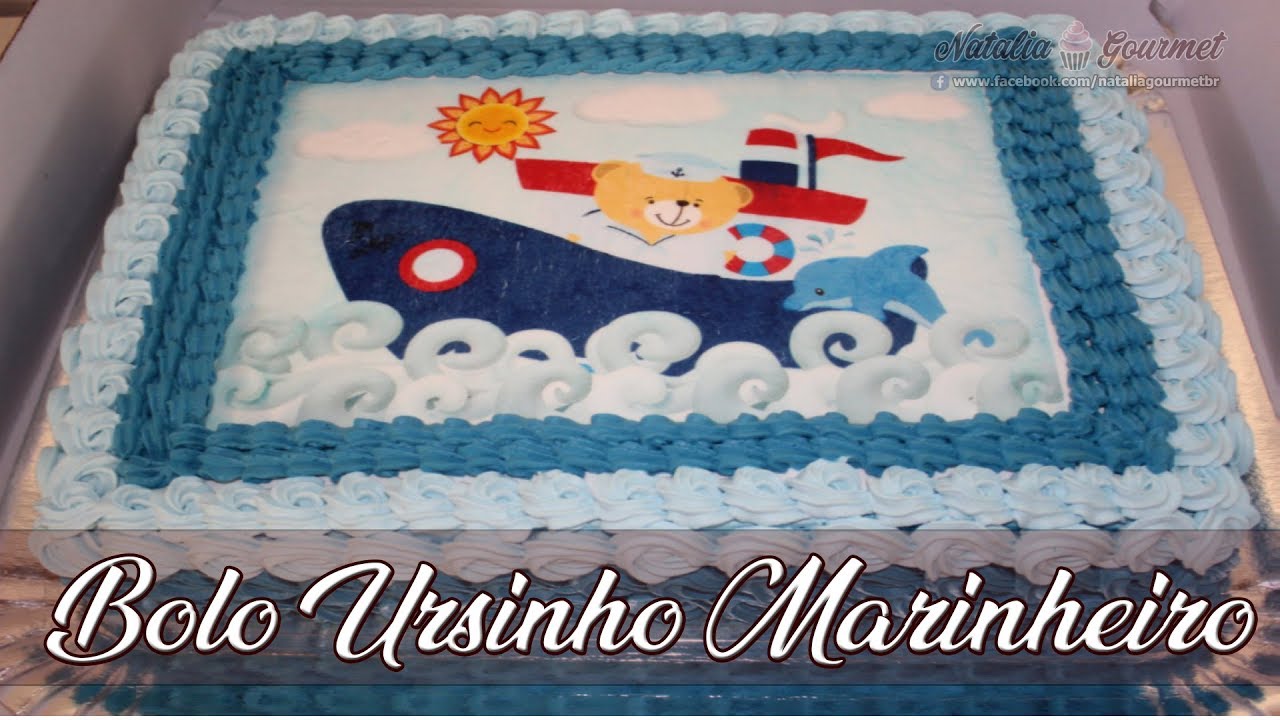 BOLO DE URSINHO MARINHEIRO l BOLO DE ONDA l CONFEITANDO