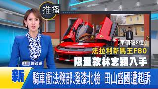 騎車衝法務部.潑漆北檢 田山盛國遭起訴│台灣要聞 20260312│三立iNEWS