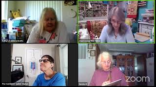 08/14/2023 Kathy&#39;s Kwiltz &amp; Krafts&#39;s Zoom Meeting! Sandra Taught us How to Make Swing in the Center!