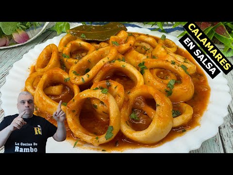 CALAMARES en SALSA 🤩 ¡Un plato muy rápido y fácil... 😎 BRUTAL