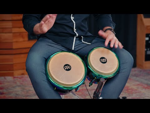 Meinl Percussion 7" & 8 1/2" Spectrum Series Bongos, Phantom Black - S400PBK