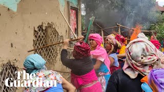 Indian women torch house of Manipur sex assault su