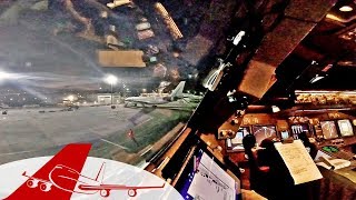 Boeing 747-400 Night Take-Off Quito - Cockpit View TIMELAPSE