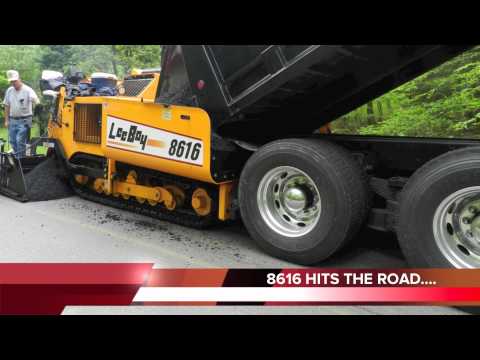 LEEBOY 8616 PAVER IN ACTION (May 2012 - Testing unit)