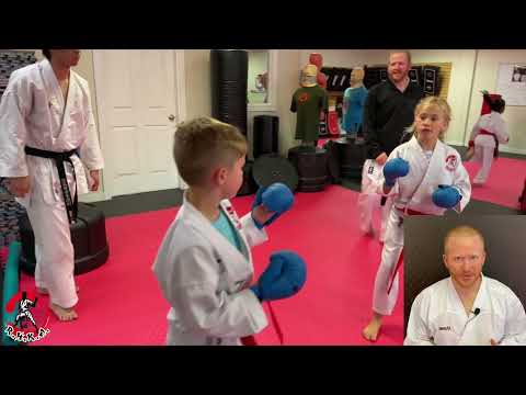 FUN Entry level Kids karate sparring drill