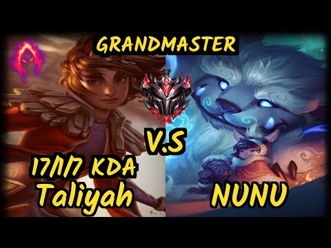BJK Gilius (TALIYAH) vs NUNU & WILLUMP - 17/1/7 KDA JUNGLE GAMEPLAY - EUW Ranked GRANDMASTER v9.6