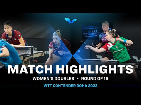 Giorgia Piccolin/Debora Vivarelli vs Georgina Pota/Madarasz Dora | WD R16 | WTT Contender Doha 2023