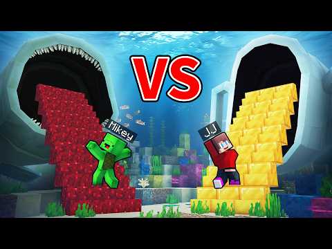 Mikey vs JJ SEA MOB Longest Stairs Battle in Minecraft (Maizen)