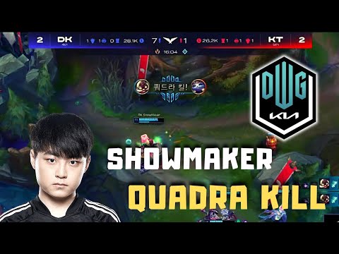 Showmaker Quadra Kill Corki on LCK Playoffs - DK vs KT