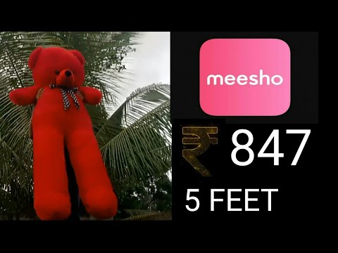 meesho 5 feet teddybear unboxing malayalam😍😍/TEAMS 3