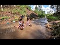 African Girls Bathing In The River