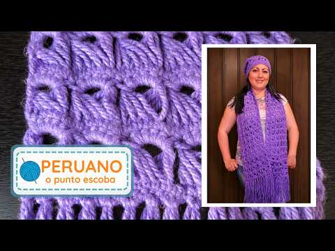 Punto peruano (bufanda a crochet)