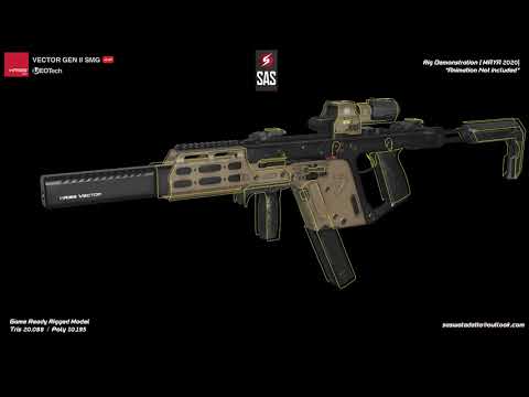Kriss Vector Gen 2 SMG | Rigged Game Asset