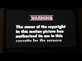 Opening To Singing In The Rain VHS 1986