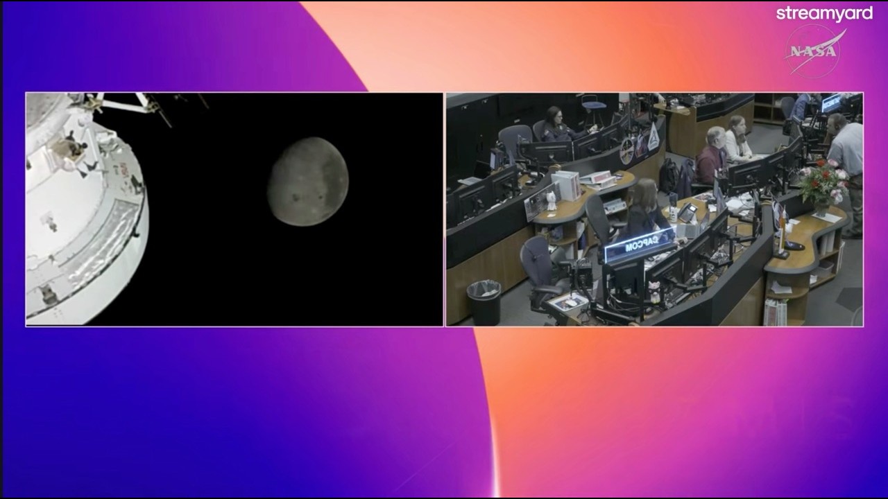 ARTEMISA II -LLEGO EL DIA-SOBREVUELO LUNAR- RETRANSMISION DE LA NASA