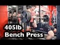 405lb Bench Press at 163lb Bodyweight - Kyle Hunt