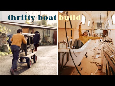 Picking up a ton of reclaimed materials for our narrowboat fitout | this tiny life