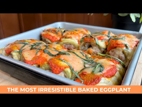 How to Make the Most Irresistible Baked Eggplant Romesco Rolls
