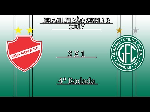 Vila Nova 3 x 1 Guarani - 4 °Rodada - Brasileirão Série B - 2017