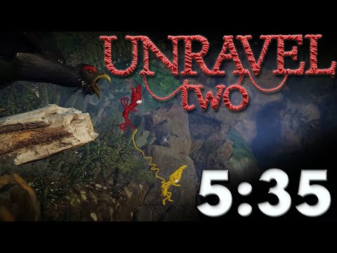 Unravel Two - Chapter 3 "Little Frogs" IL Speedrun in 5:35 | Switch, Solo