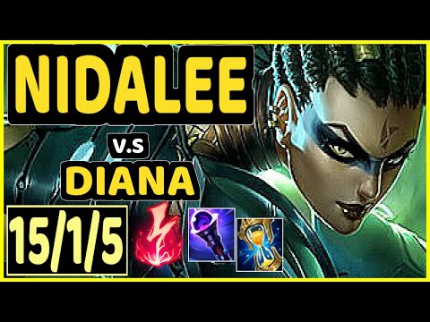 GILIUS (NIDALEE) vs DIANA - 15/1/5 KDA JUNGLE GAMEPLAY - EUW Ranked GRANDMASTER