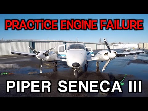 Engine failure simulation by Piper Seneca III in Boundary Bay airport (CZBB), Vancouver, Canada.