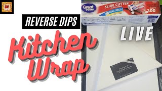 Acrylic Pour Painting | Kitchen Wrap Reverse Dips | Inspired By @beachov | Fluid Art LIVE