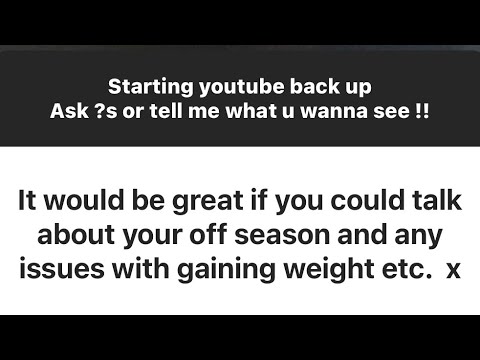 Question Answered from IG - Off Season / Improvement Season struggles